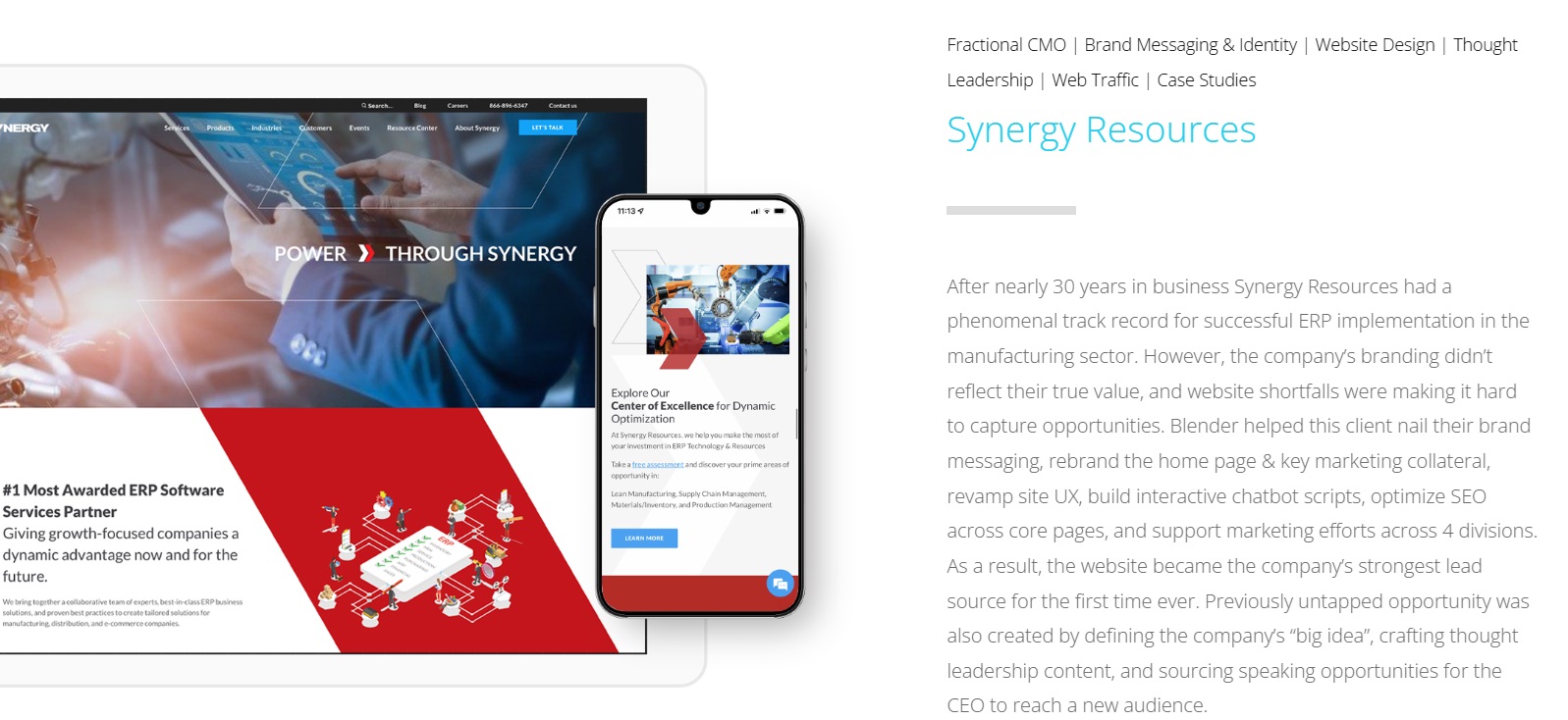 Outsourced CMO Case Study for Synergy Resources